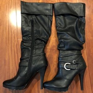 Cathy Jean knee length high heeled boots